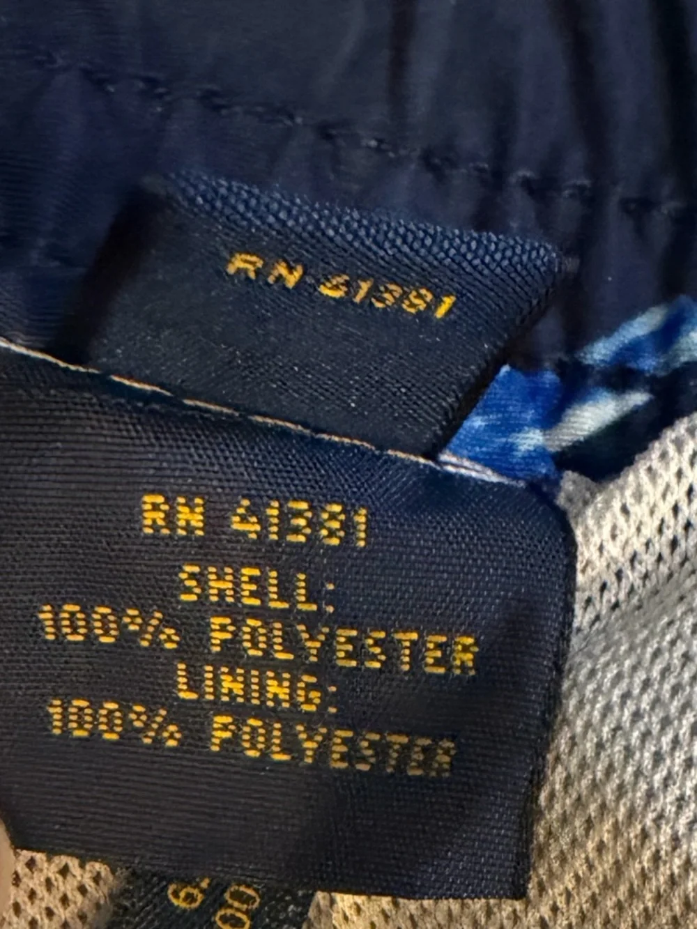 Polo Ralph Lauren interior mesh
